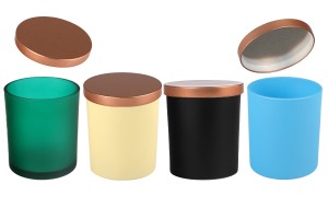 Glass jar 300 ml with metal cap and rubber in different colors-εικόνα_προϊοντική