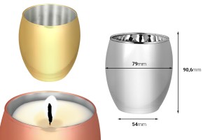 Decorative glass jar 280 ml suitable for tea lights and candles-εικόνα_διαστάσεις