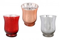 Γυάλινο βάζο διακόσμησης 370 ml σε διάφορα χρώματα κατάλληλο για ρεσώ και κεριά