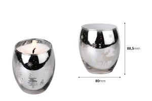 Christmas decorative glass jar 300ml suitable for tea lights and candles-εικόνα_σύνθεση