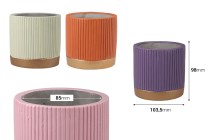 Διακοσμητικό βάζο 103,5x98 mm από τσιμέντο - 4 τμχ mix color Διακοσμητικό βάζο 103,5x98 mm από τσιμέντο - 4 τμχ mix color