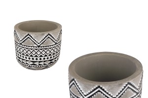 Decorative cement jar 102x88mm - 6 pcs-εικόνα_προϊοντική