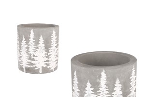 Christmas decorative cement jar 100,5x96mm - 6 pcs-εικόνα_προϊοντική
