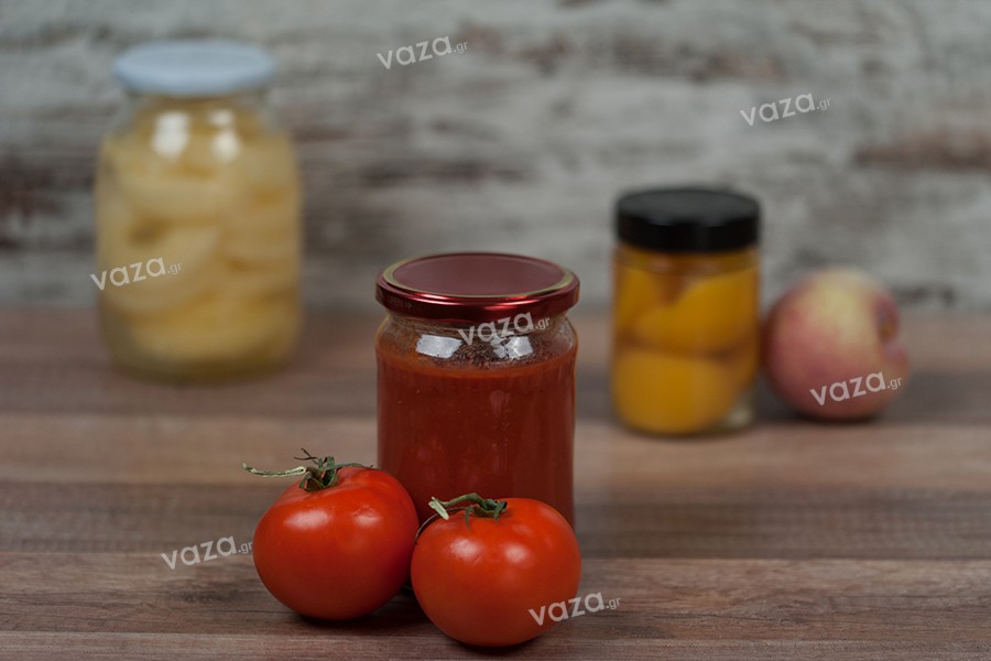 580 ml cylindrical facet honey jar - 72 pcs