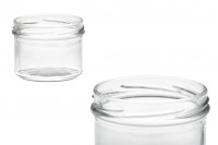 Transparentes Glas 225 ml für Honig, Süßigkeiten oder Kerzen (TO 82) - 36 Stk