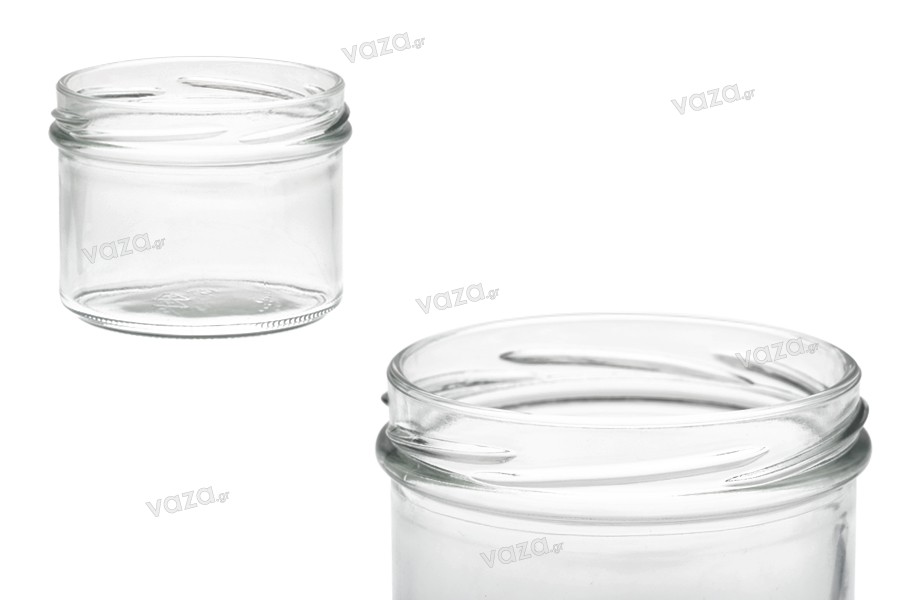 Βάζο γυάλινο διάφανο 225 ml για μέλι, γλυκά ή κερί (T.O 82) - 36 τμχ