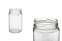 Octagon jar for honey and jam 314 ml (TO 63) - 50 pcs