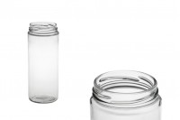 Pot en verre sous la forme d'un tube 500 ml pour aliments et épices (Twist Off 63)