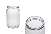 Vaso cilindrico in vetro 720 ml trasparente - per 1 kg di miele* - 12 pz