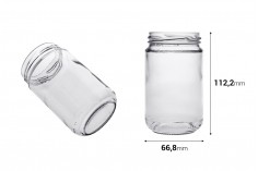 Cylindrical glass jar 314 ml transparent - pcs