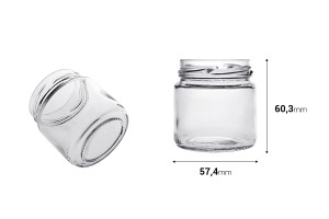 Vaso cilindrico in vetro da 106 ml trasparente-3