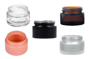 Glastiegel für Creme 30 ml in 2 Farben-ohne Verschluss