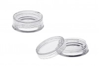 Clear acrylic jar 3ml, with cap - 12pcs/pack