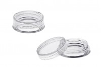 Petit pot en acrylique de 3ml transparent avec couvercle - 12 pcs