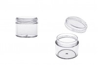 Transparent 20ml acrylic jar with cap - 12 pcs