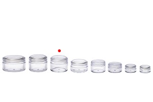 Pot en acrylique de 25ml avec couvercle - 12 pcs-3