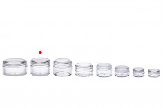 30 ml transparent acrylic jar with cap - 12 pcs