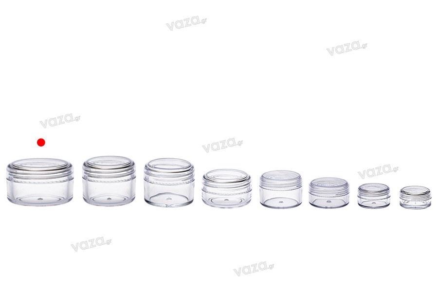 50ml acrylic jar with cap - available in a package with 12 pcs