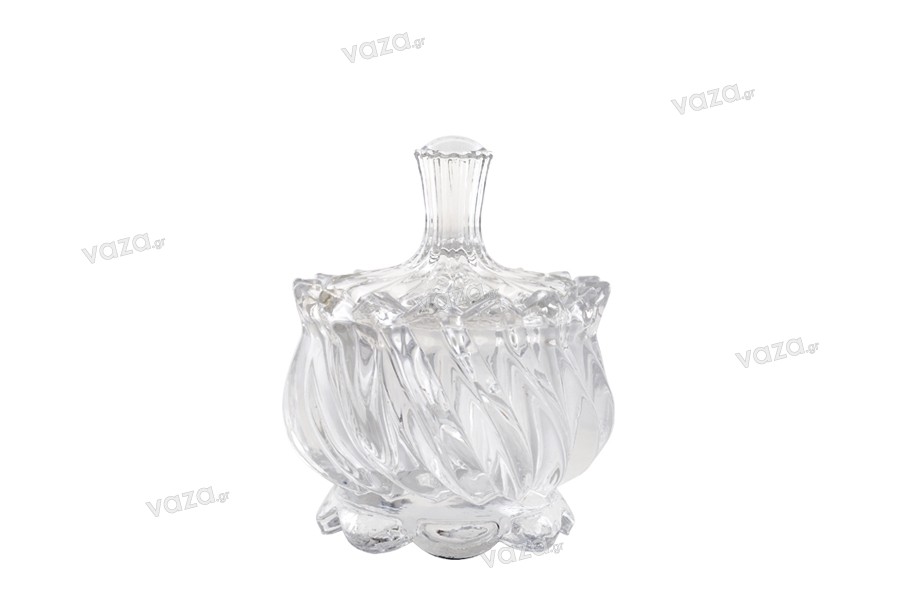 140 ml candy buffet decoration glass jar with lid in size 85x105 mm