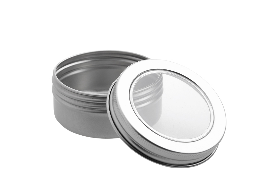 Vasetto in alluminio argentato 50 ml con finestra sul tappo - 12 pz Vasetto in alluminio argentato 50 ml con finestra sul tappo - 12 pz-εικόνα_διαστάσεις
