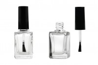 12ml square nail polish bottle with brush cap - 6 pcs