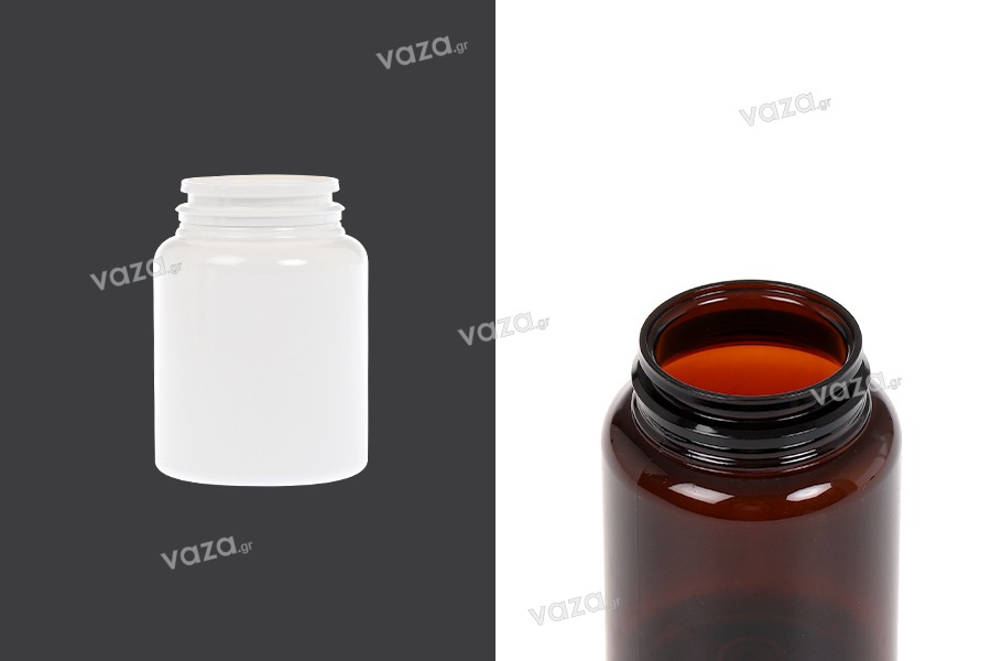 100ml plastic PET pill and capsule jar.