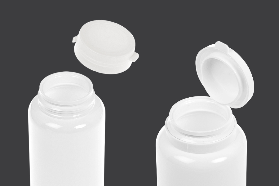 Βάζο πλαστικό PET 200 ml σε λευκό χρώμα για χάπια και κάψουλες Βάζο πλαστικό PET 200 ml σε λευκό χρώμα για χάπια και κάψουλες