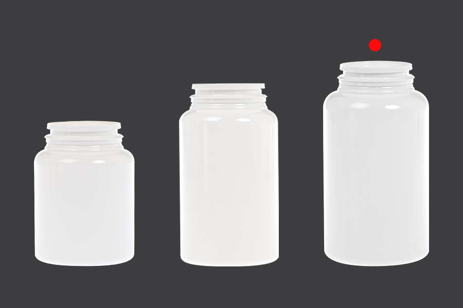 Βάζο πλαστικό PET 200 ml σε λευκό χρώμα για χάπια και κάψουλες Βάζο πλαστικό PET 200 ml σε λευκό χρώμα για χάπια και κάψουλες