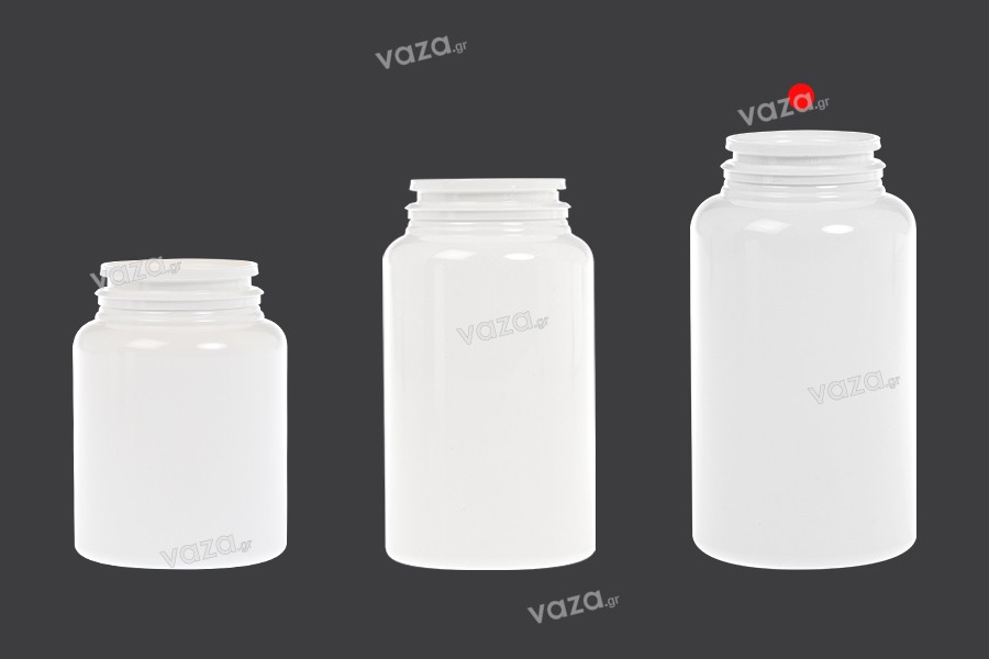 Borcan din plastic PET de 200 ml pentru pastile si capsule