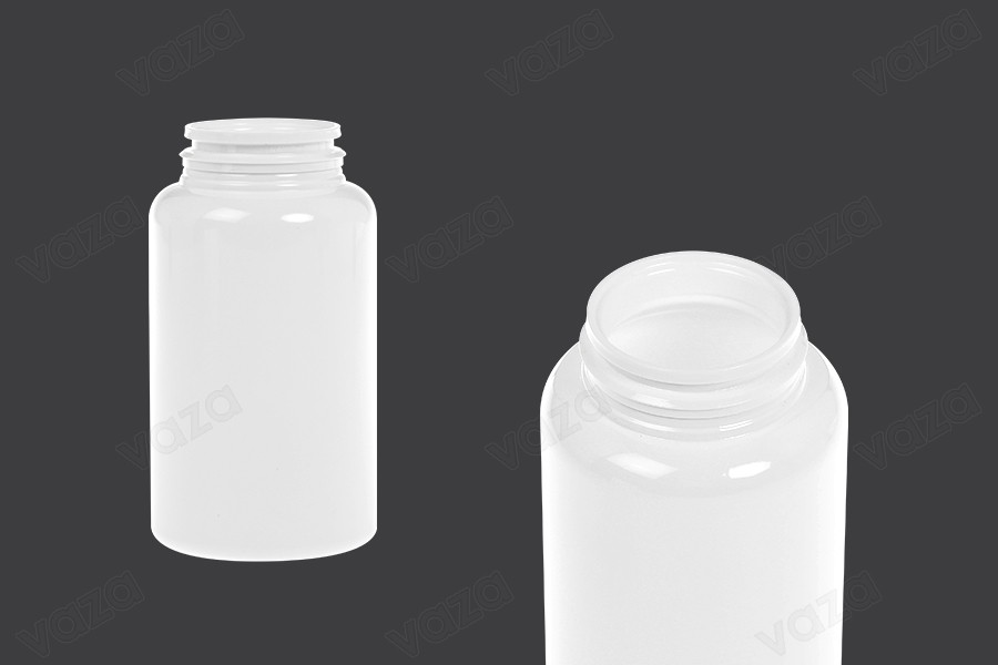 Βάζο πλαστικό PET 200 ml σε λευκό χρώμα για χάπια και κάψουλες-εικόνα_προϊοντική