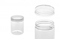 Pot en plastique de 140 ml (PET) 55x73 mm transparent avec couvercle - 12 pièces