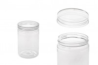 Pot en plastique de 250 ml (PET) 65x100 mm transparent avec couvercle - 12 pièces