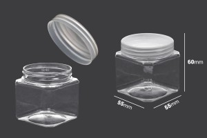 Dose 115ml Kunststoff (PET) 55x55x60 mm transparent mit Deckel - 12 Stück-2