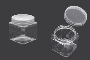 Dose 115ml Kunststoff (PET) 55x55x60 mm transparent mit Deckel - 12 Stück-1