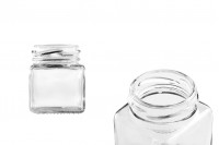 50ml square glass jar without a cap in size 56x45mm