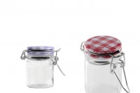 Round glass jar, 40 ml, 65x45mm, with airtight sealing lid