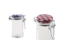 60ml round glass jar with airtight lid in size 85x45 mm (lid with rubber seal and stainless wire)