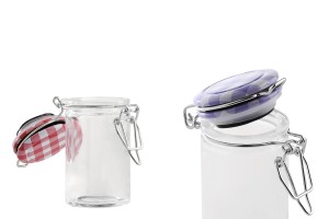 Pot de verre rond de 60ml 85 x 45 mm avec fermeture hermétique (fil de fer et caoutchouc sur le couvercle)-εικόνα_διαστάσεις