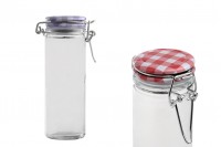 120ml round glass jar with airtight lid in size 130x45 mm (lid with rubber seal and stainless wire)