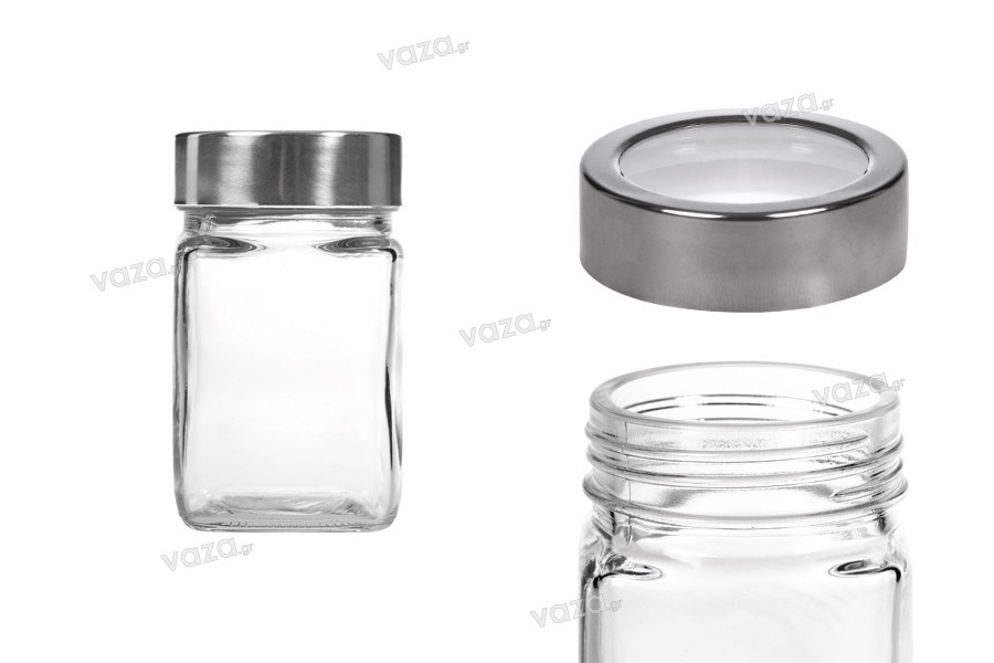 Butelii 270 ml pahar de sticla 65x110 mm cu capac transparent transparent