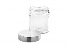 Glass Jar 300 ml round 80x100 mm with a silver lid