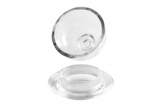 Glass candy plate with glass dome lid for sweets and wedding or Christening favor treats