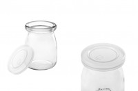 Pot rond en verre de 100ml avec couvercle en plastique