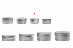 Pot en aluminium 10 ml avec joint intérieur sur le couvercle en différentes couleurs - 12 pcs