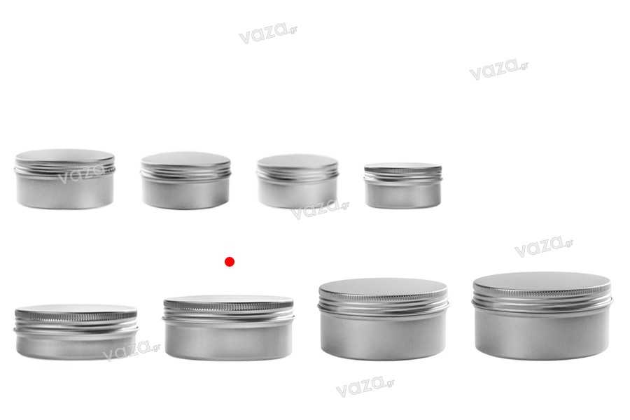 Aluminum jar 150 ml with inner gasket on the lid - 12 pcs