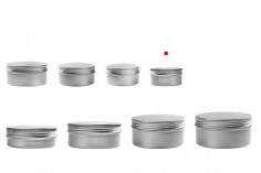 Pot en aluminium 5 ml avec joint intérieur sur le couvercle en différentes couleurs - 12 pcs