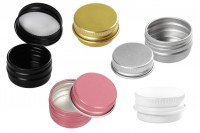 5ml aluminum jar with EPE liner inserted in the cap, available in many colors and in a package with 12 pcs 