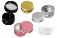 Vasetto in alluminio da 5 ml in diversi colori con guarnizione all’interno del coperchio – 12 pz