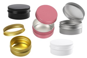 Petit pot en aluminium de 50ml avec joint intérieur sur le couvercle en différentes couleurs - 12 pcs-2