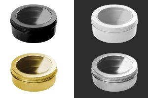 Pot en aluminium de 200ml avec fenêtre sur le couvercle - 12 pcs-εικόνα_προϊοντική